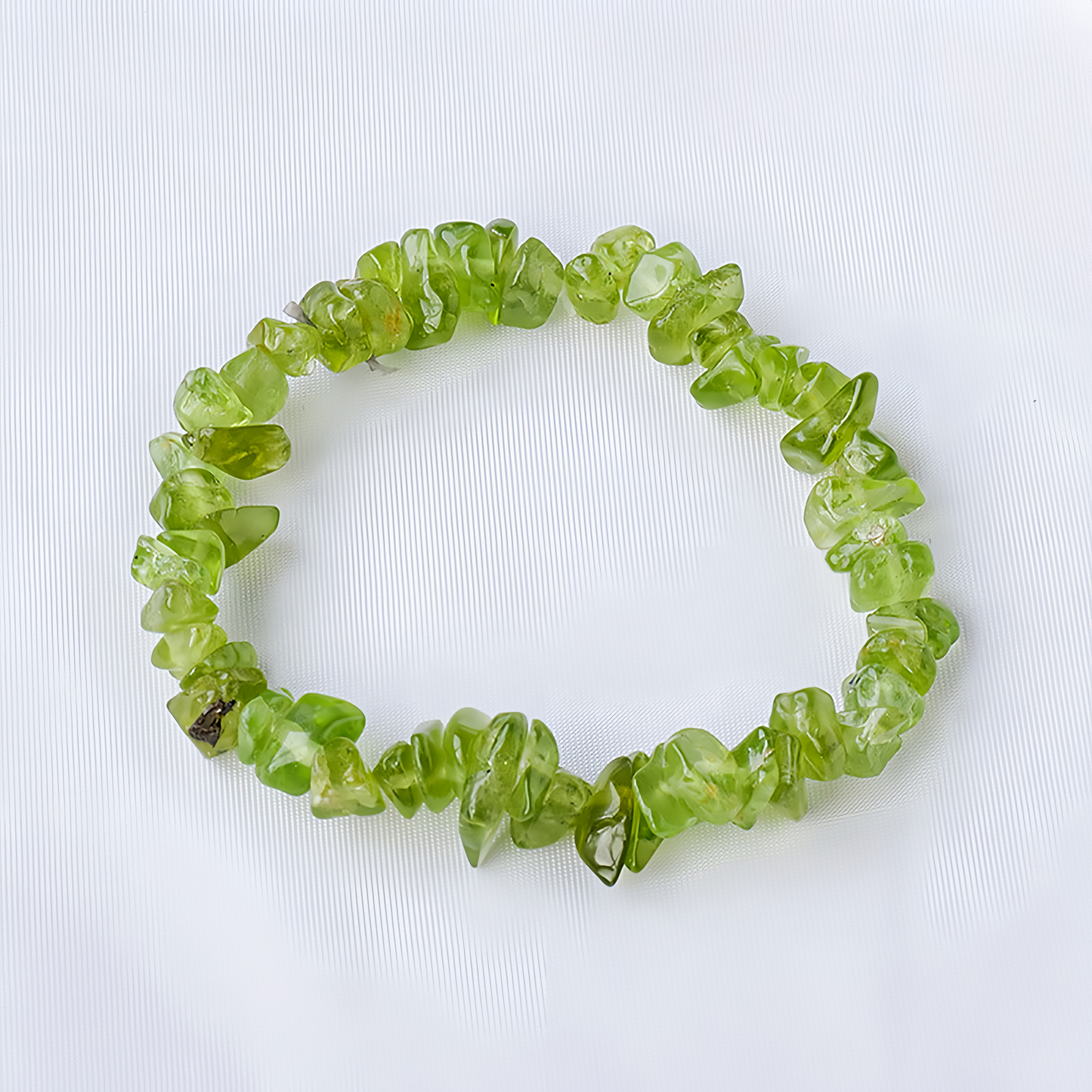 (Vibrant Energy) Natural Crystal Chip Stretch Bracelet (Agate Chips)