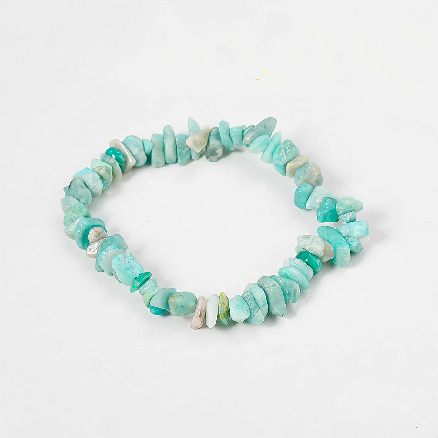 (Vibrant Energy) Natural Crystal Chip Stretch Bracelet (Agate Chips)