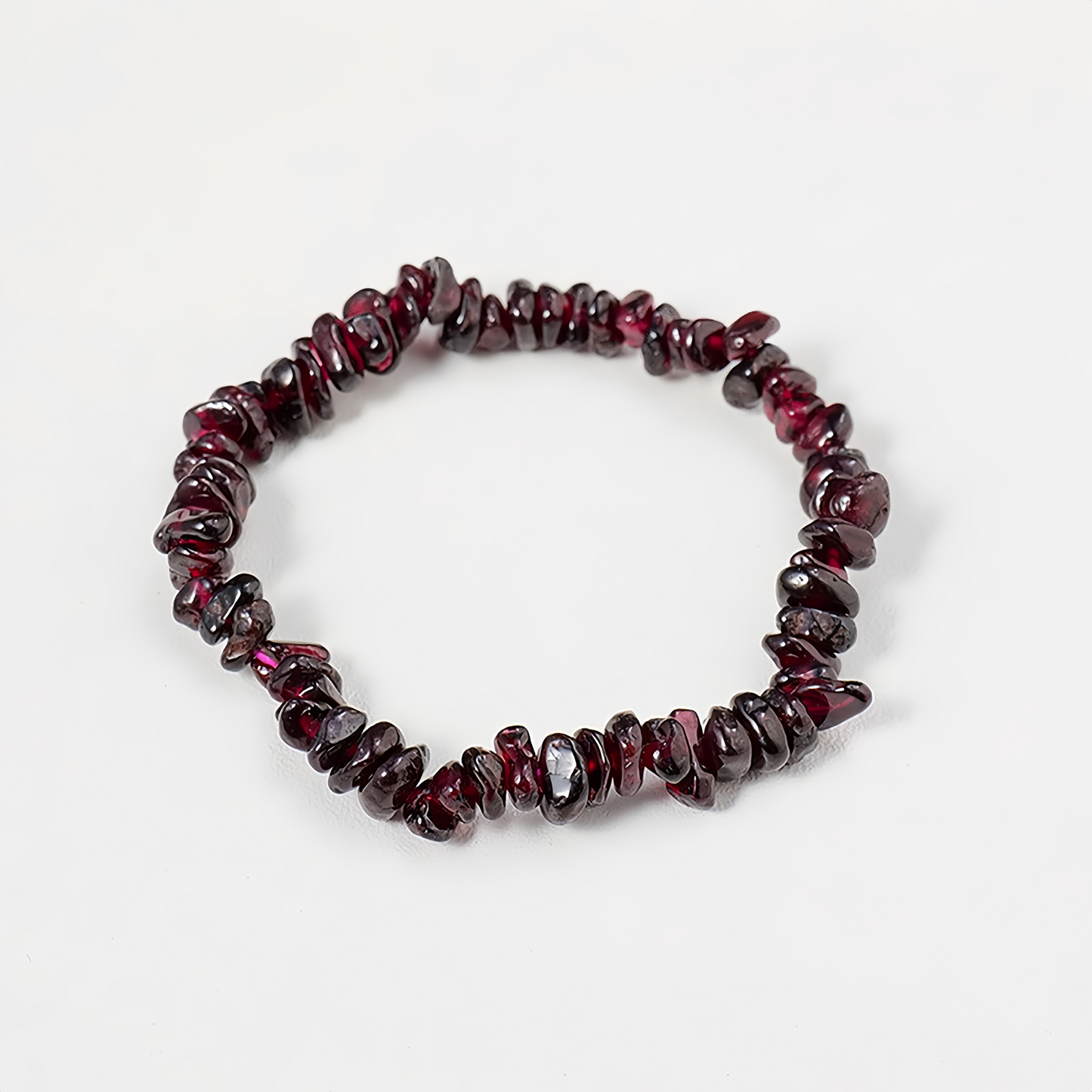 (Vibrant Energy) Natural Crystal Chip Stretch Bracelet (Agate Chips)