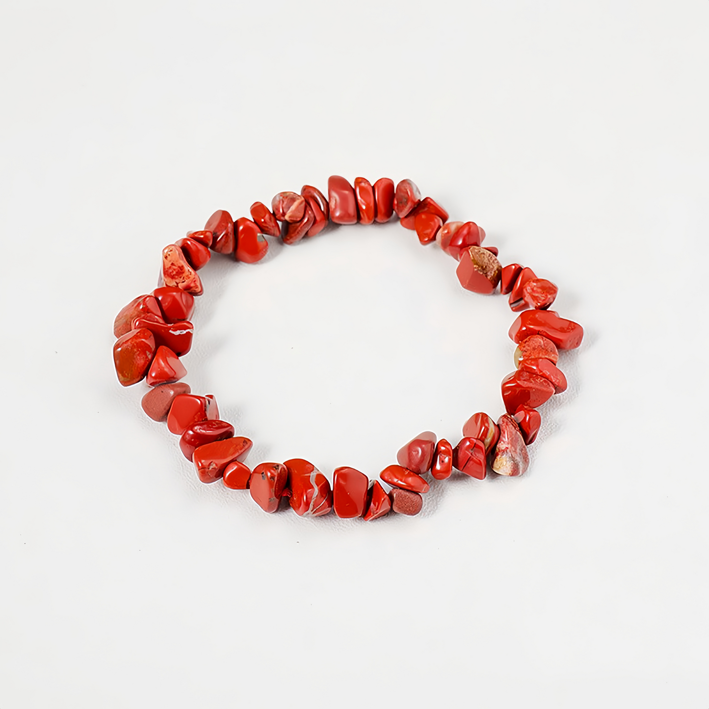 (Vibrant Energy) Natural Crystal Chip Stretch Bracelet (Agate Chips)