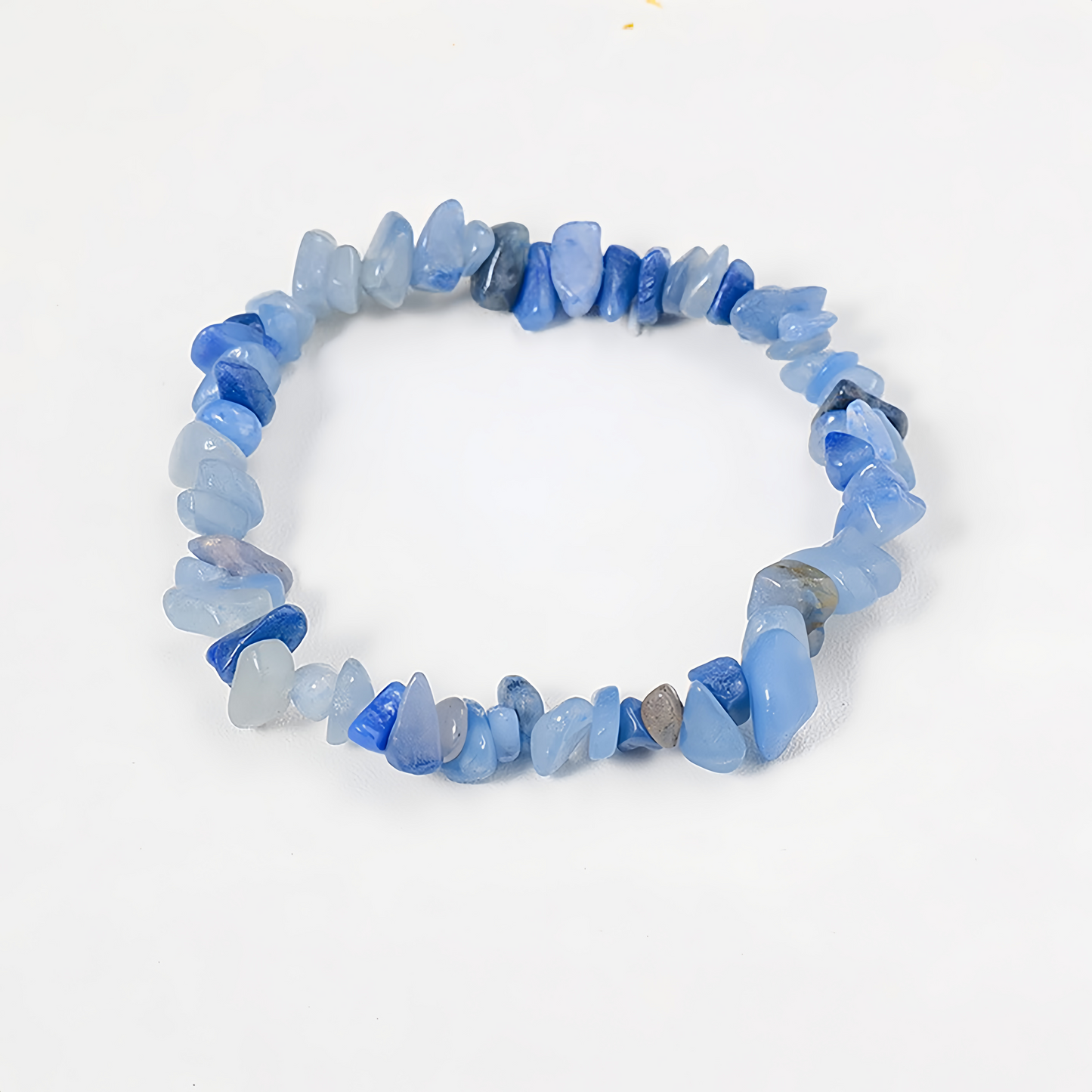 (Vibrant Energy) Natural Crystal Chip Stretch Bracelet (Agate Chips)