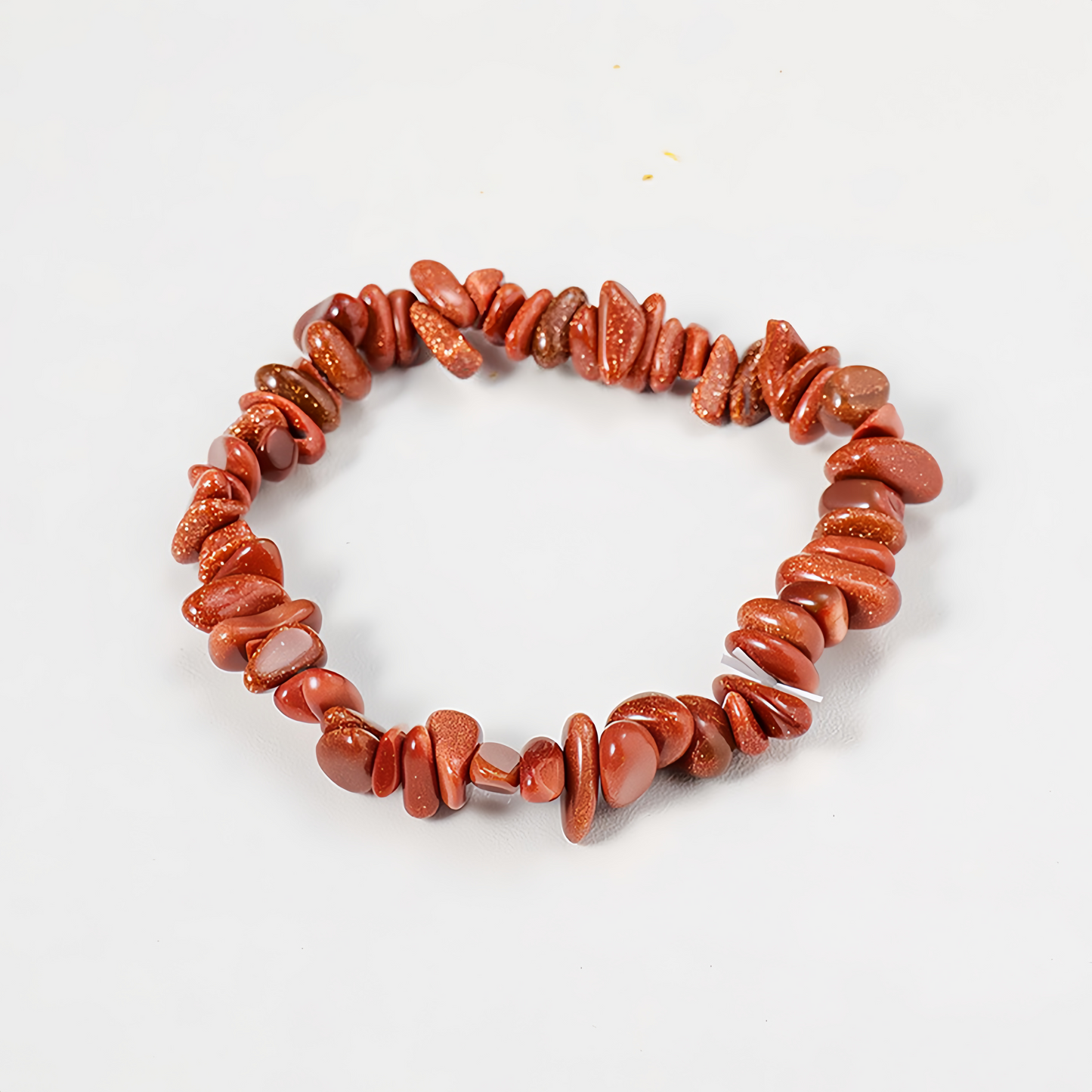 (Vibrant Energy) Natural Crystal Chip Stretch Bracelet (Agate Chips)