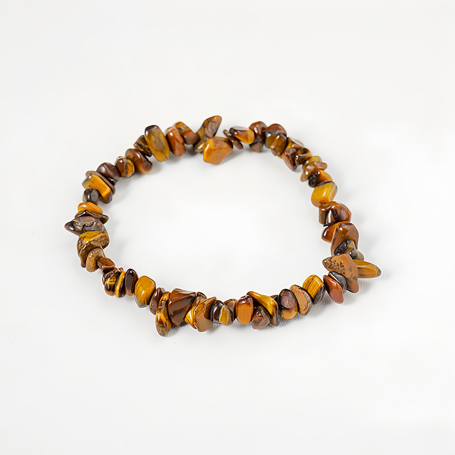 (Vibrant Energy) Natural Crystal Chip Stretch Bracelet (Agate Chips)