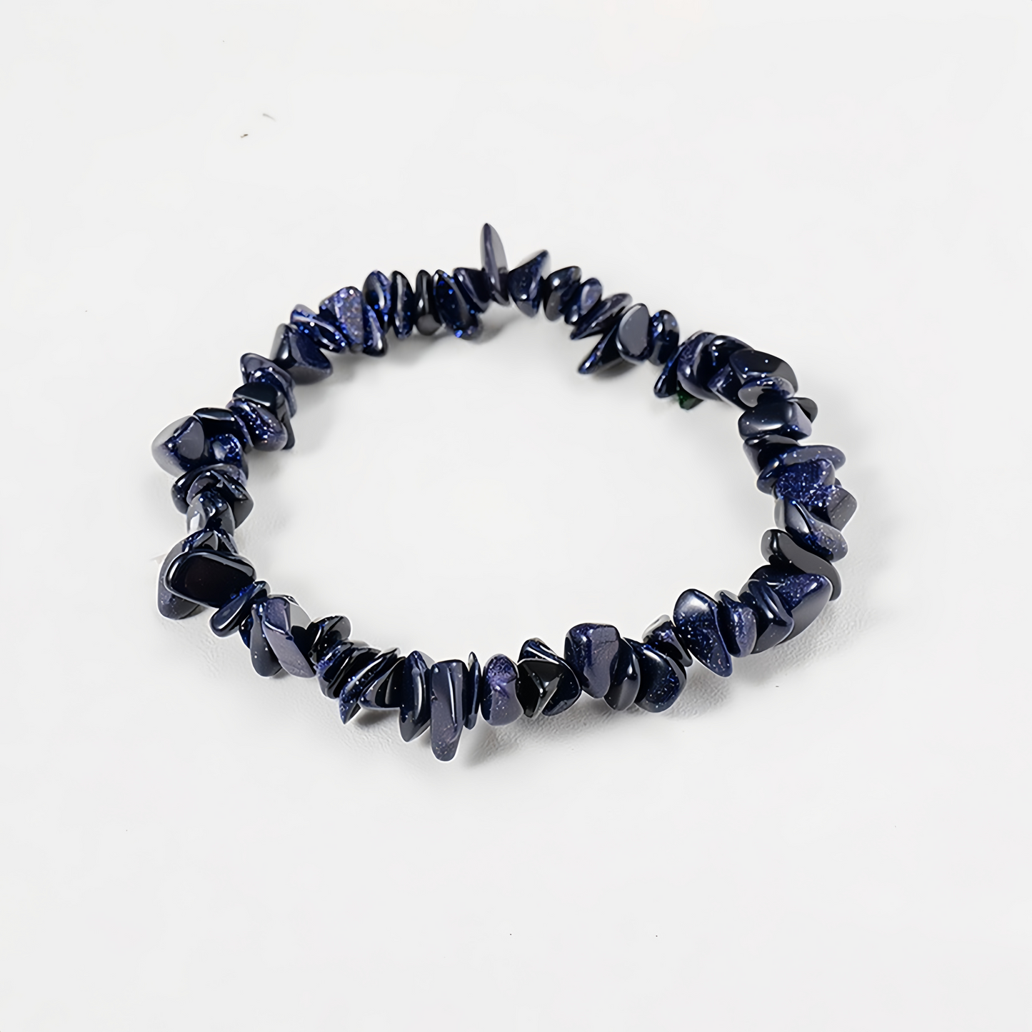 (Vibrant Energy) Natural Crystal Chip Stretch Bracelet (Agate Chips)