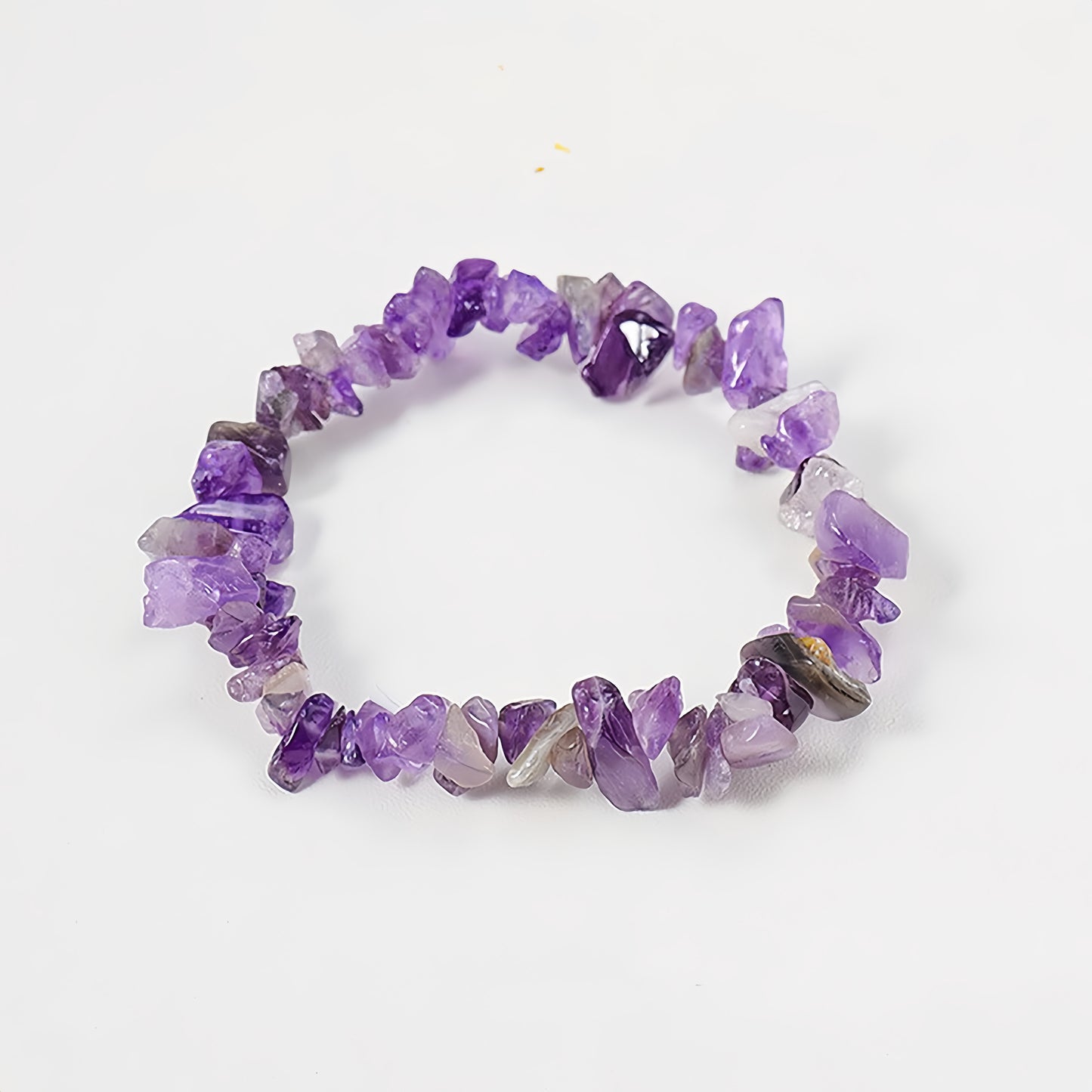 (Vibrant Energy) Natural Crystal Chip Stretch Bracelet (Agate Chips)