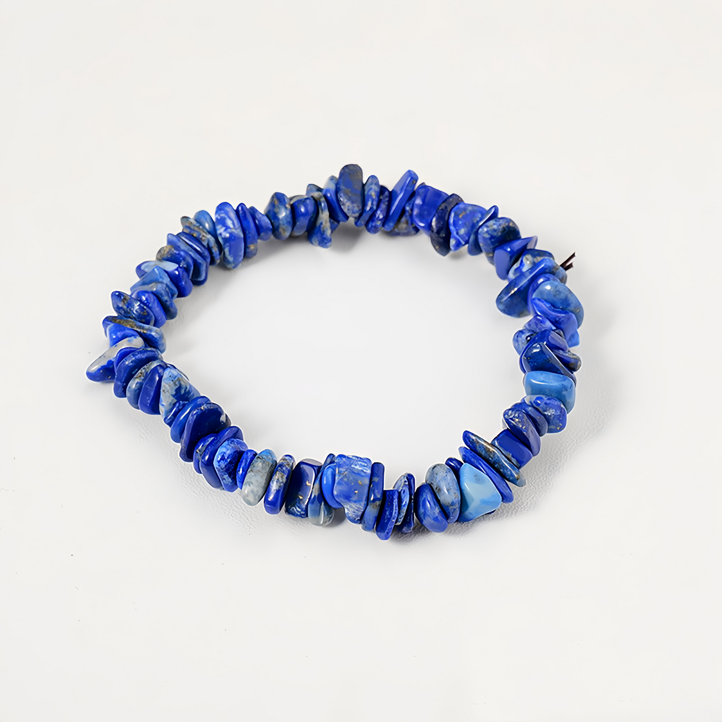 (Vibrant Energy) Natural Crystal Chip Stretch Bracelet (Agate Chips)